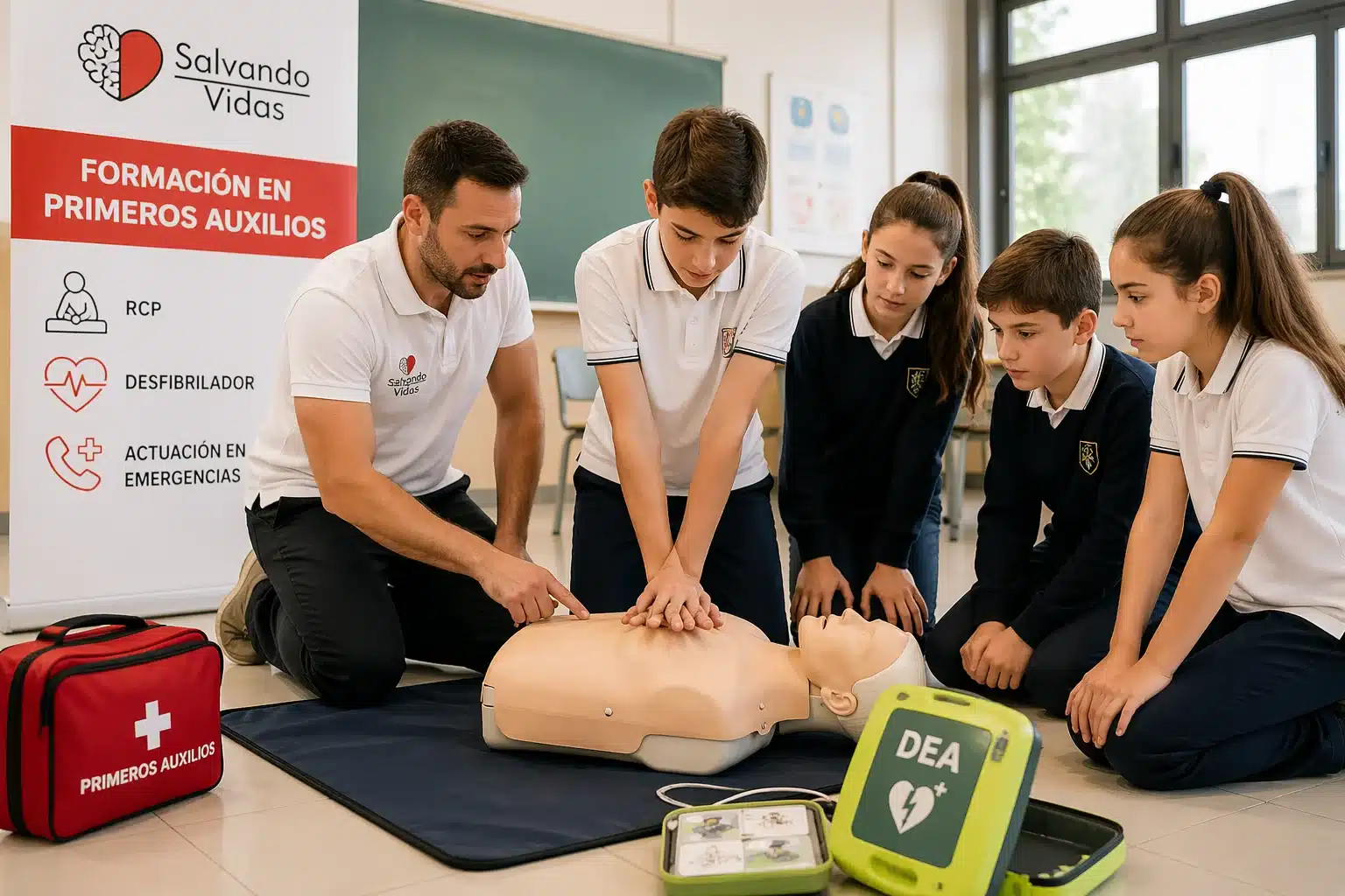 Curso de Primeros Auxilios para Colegios e Institutos ⚡ Formación RCP y DEA