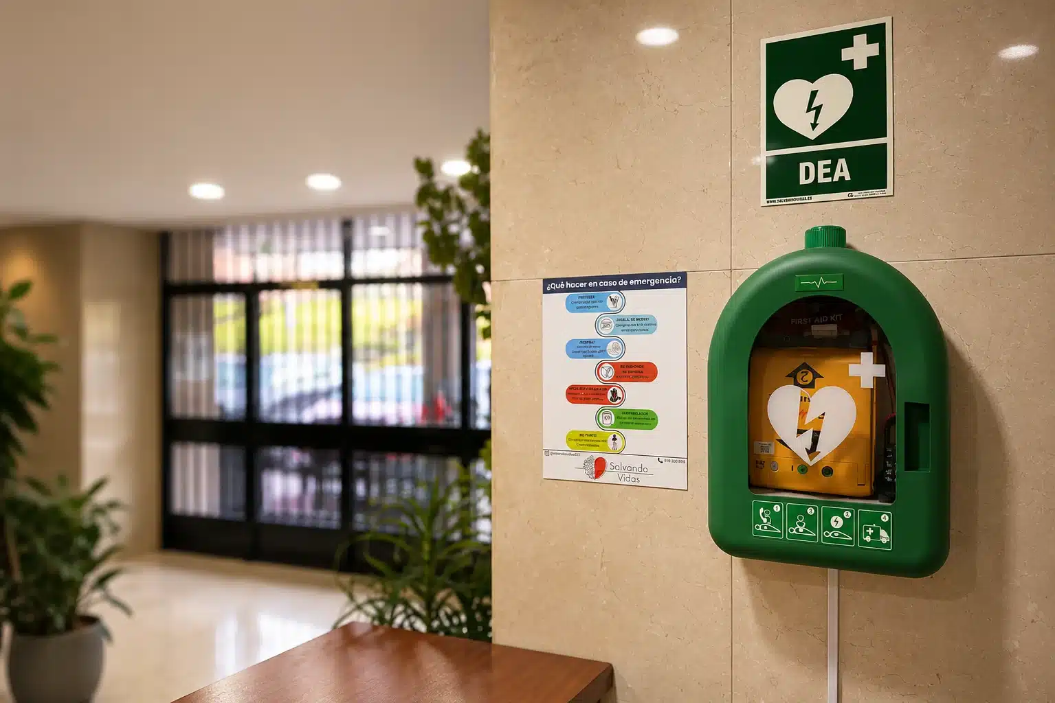 instalacion de un desfibrilador en una comunidad de vecinos
