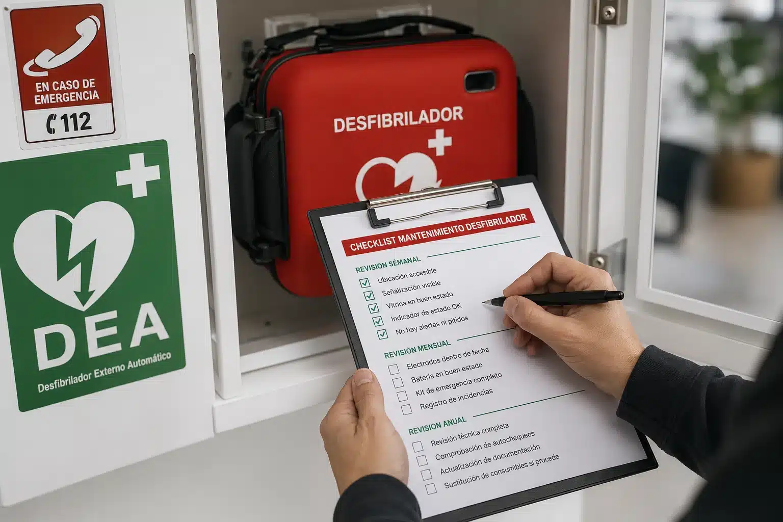 como hacer el mantenimiento de un desfibrilador