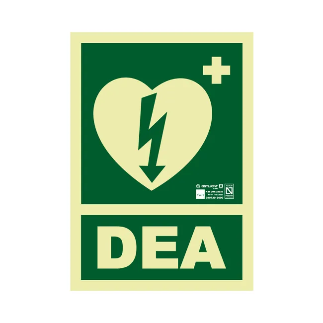 Señal DEA para señalización de desfibrilador