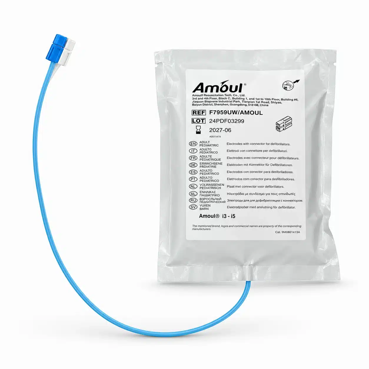 Electrodos Amoul i3 e i5 adulto pediátrico referencia DA-PADI5