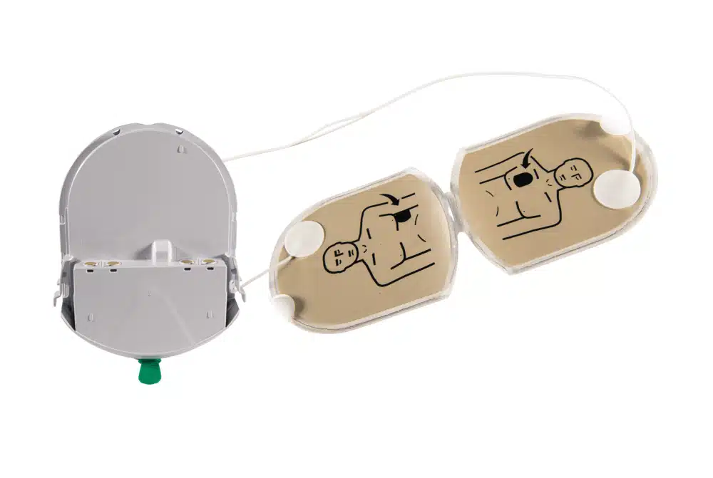 HeartSine Pad-Pak adulto con batería y electrodos para desfibrilador Samaritan