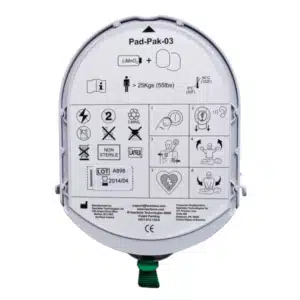 HeartSine Pad-Pak adulto con batería y electrodos